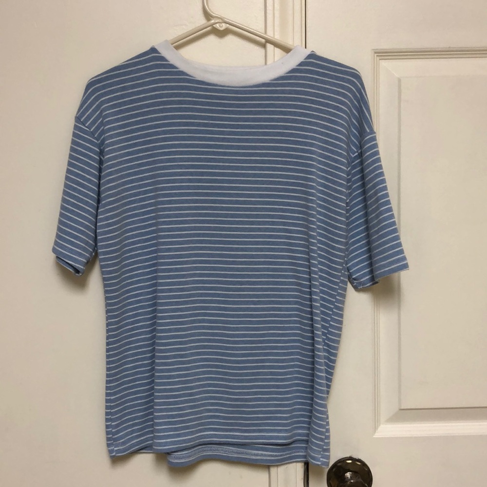 Striped blue shirt